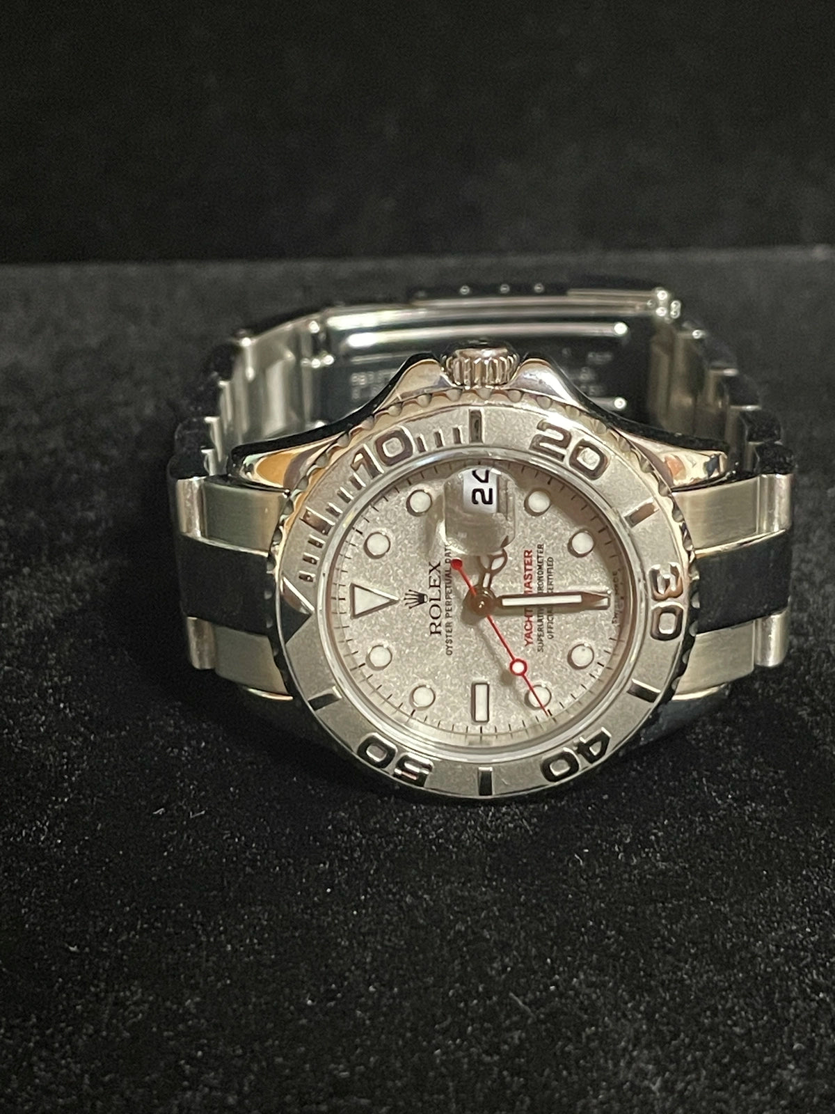 2000 Rolex Ladies Yacht-Master 169622 Platinum Dial SS Oyster No Papers 29mm