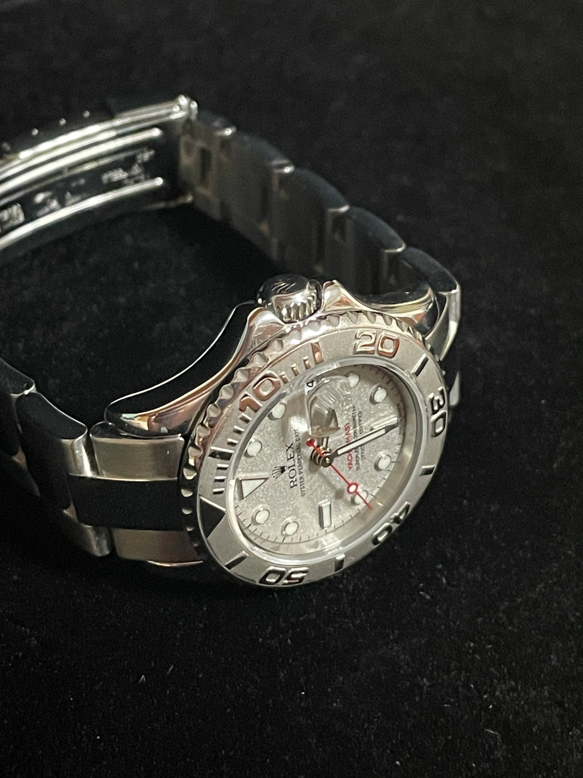 2000 Rolex Ladies Yacht-Master 169622 Platinum Dial SS Oyster No Papers 29mm