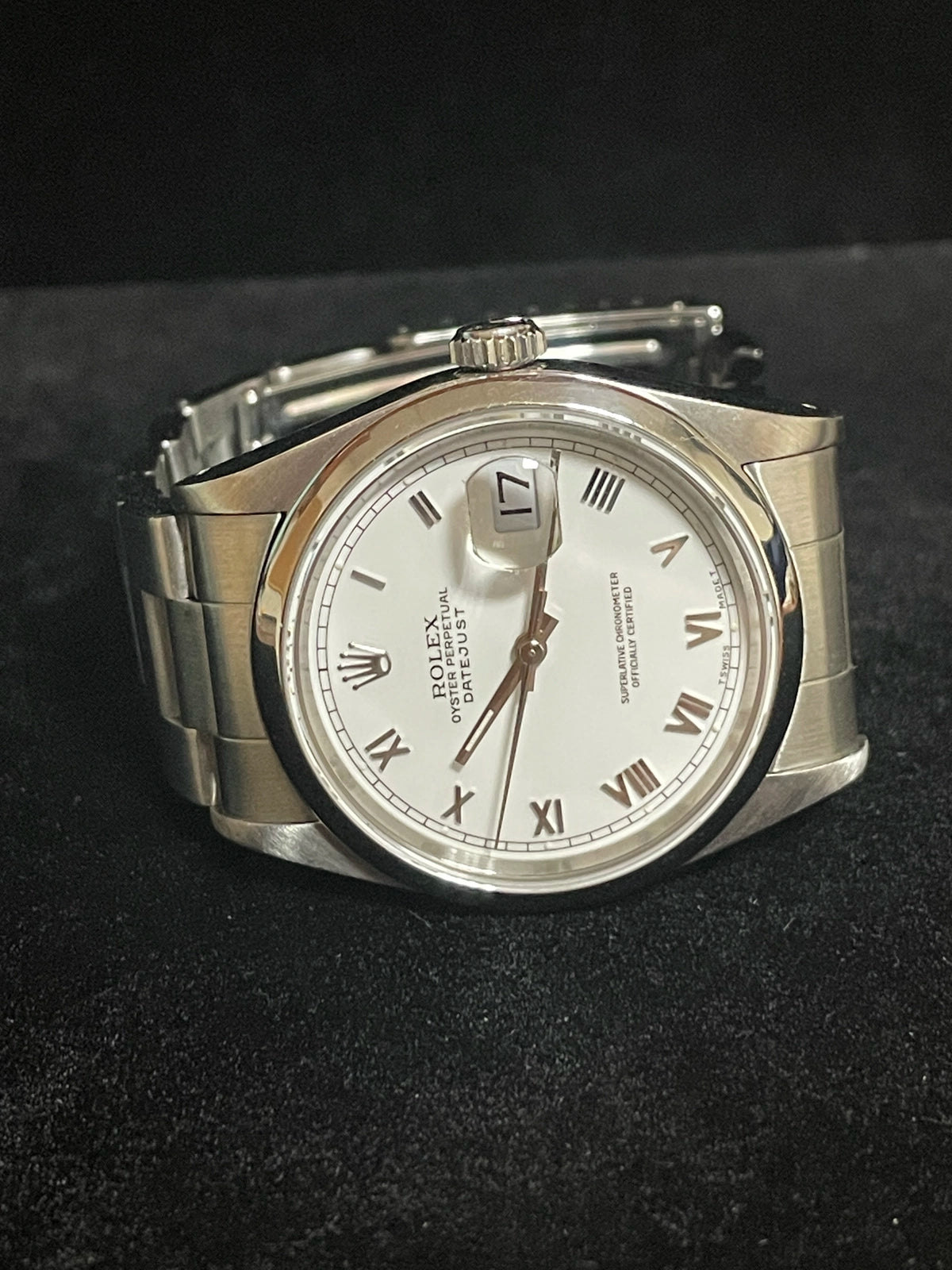 1993 Rolex Datejust 16200 White Roman Dial SS Oyster No Papers 36mm