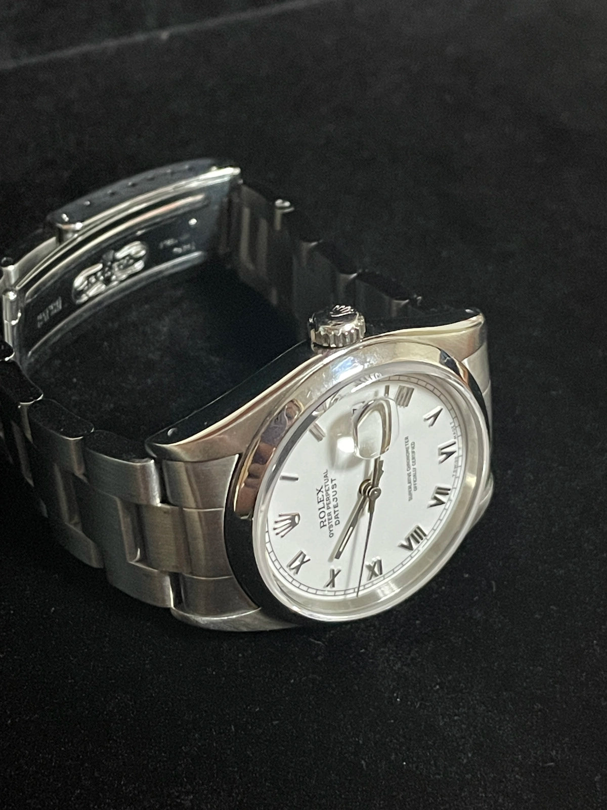 1993 Rolex Datejust 16200 White Roman Dial SS Oyster No Papers 36mm