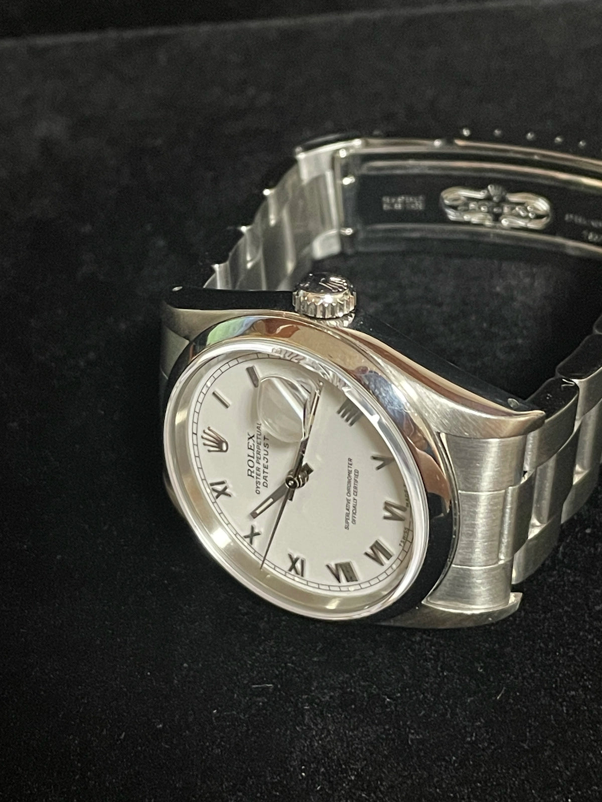 1993 Rolex Datejust 16200 White Roman Dial SS Oyster No Papers 36mm