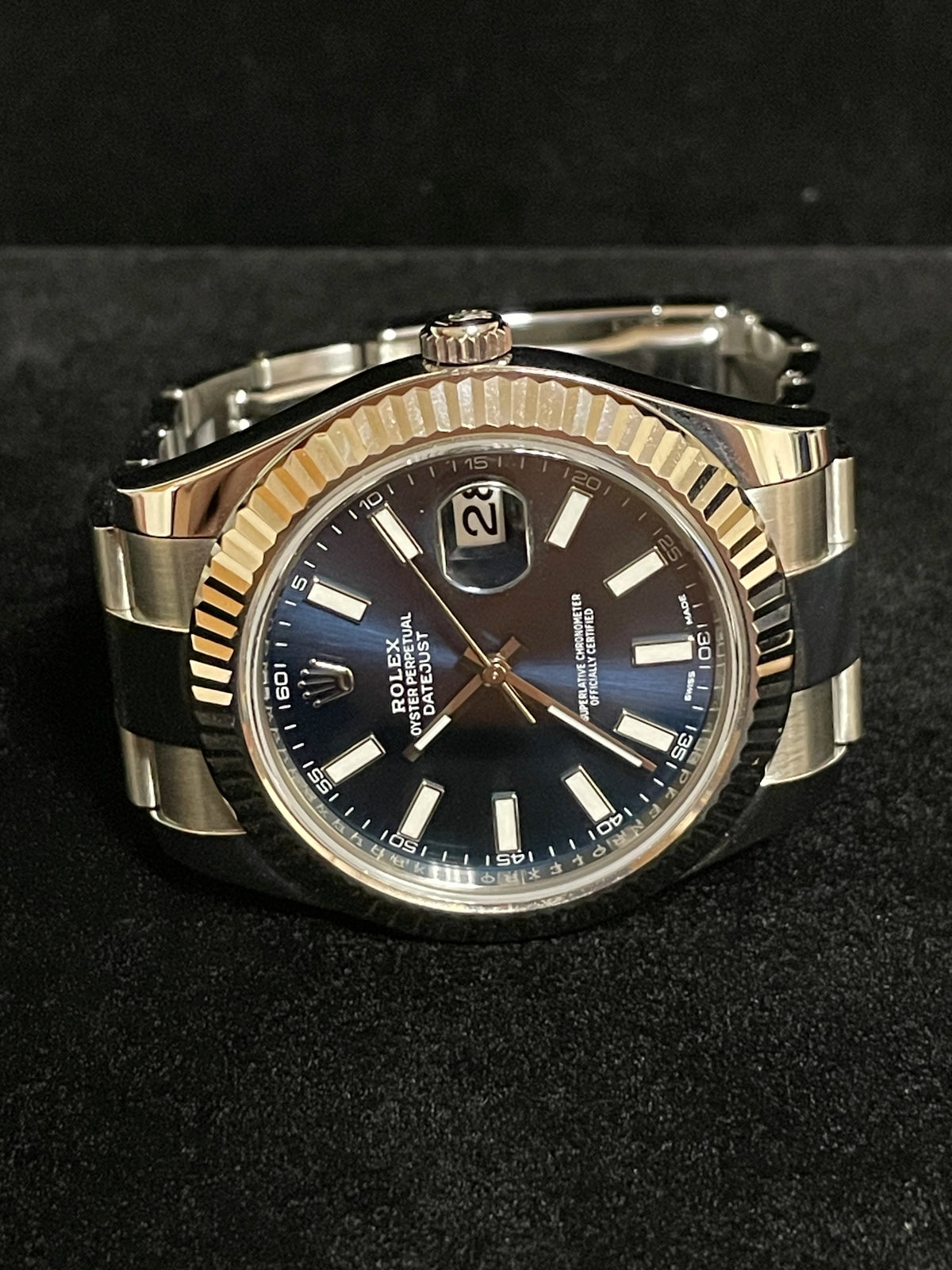 2014 Rolex Datejust 116334 Blue Dial SS Oyster No Papers 41mm
