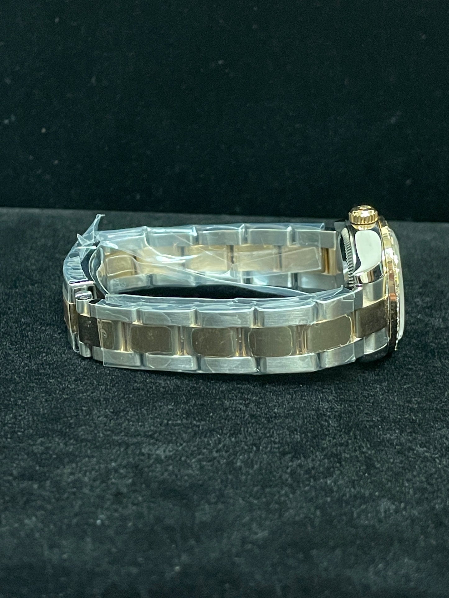 2007 Rolex Ladies Datejust 179173 Diamond Bezel Blue Dial TT 18kt Oyster 26mm