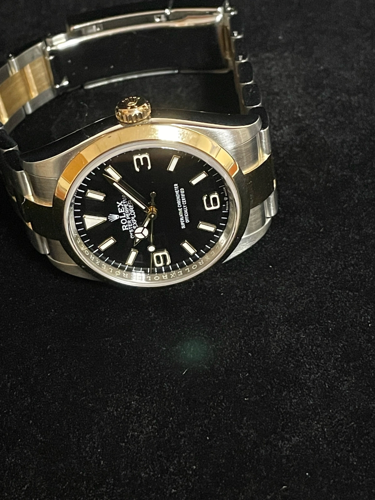 2025 Rolex Explorer 124273 Black Dial TT 18kt Oyster With Papers 36mm