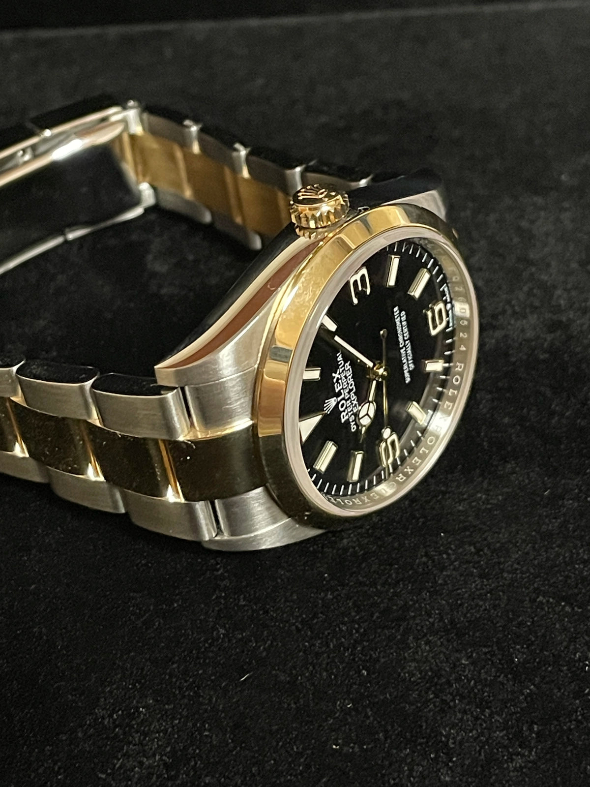 2025 Rolex Explorer 124273 Black Dial TT 18kt Oyster With Papers 36mm