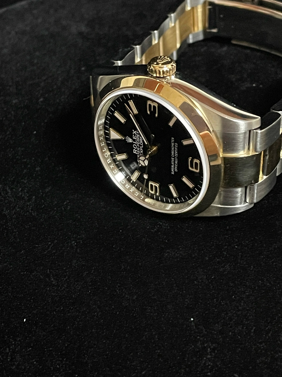 2025 Rolex Explorer 124273 Black Dial TT 18kt Oyster With Papers 36mm