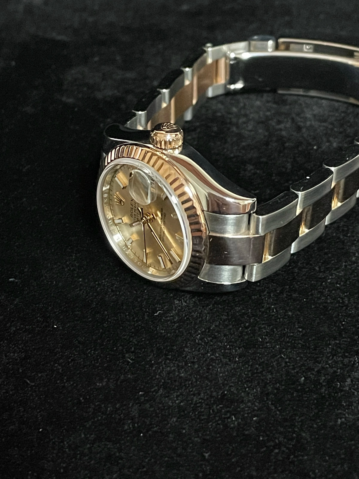 2009 Rolex Ladies Datejust 179171 Pink Stick Dial TT Rose Oyster No Papers 26mm