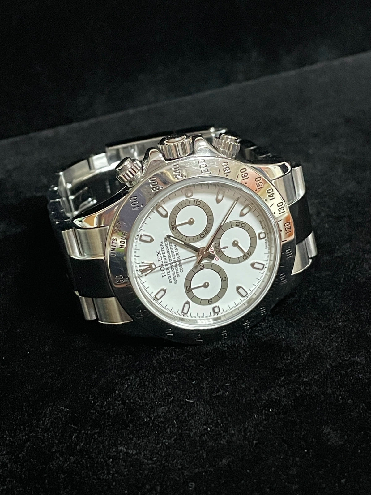 2001 Rolex Daytona 116520 White Dial SS Oyster With Papers 40mm