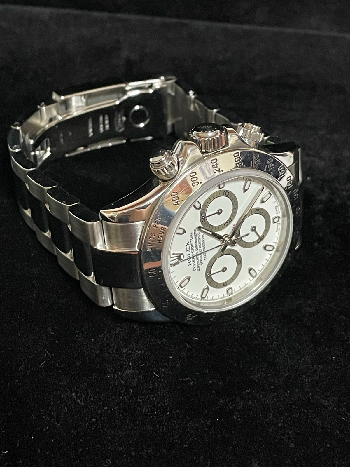 2001 Rolex Daytona 116520 White Dial SS Oyster With Papers 40mm