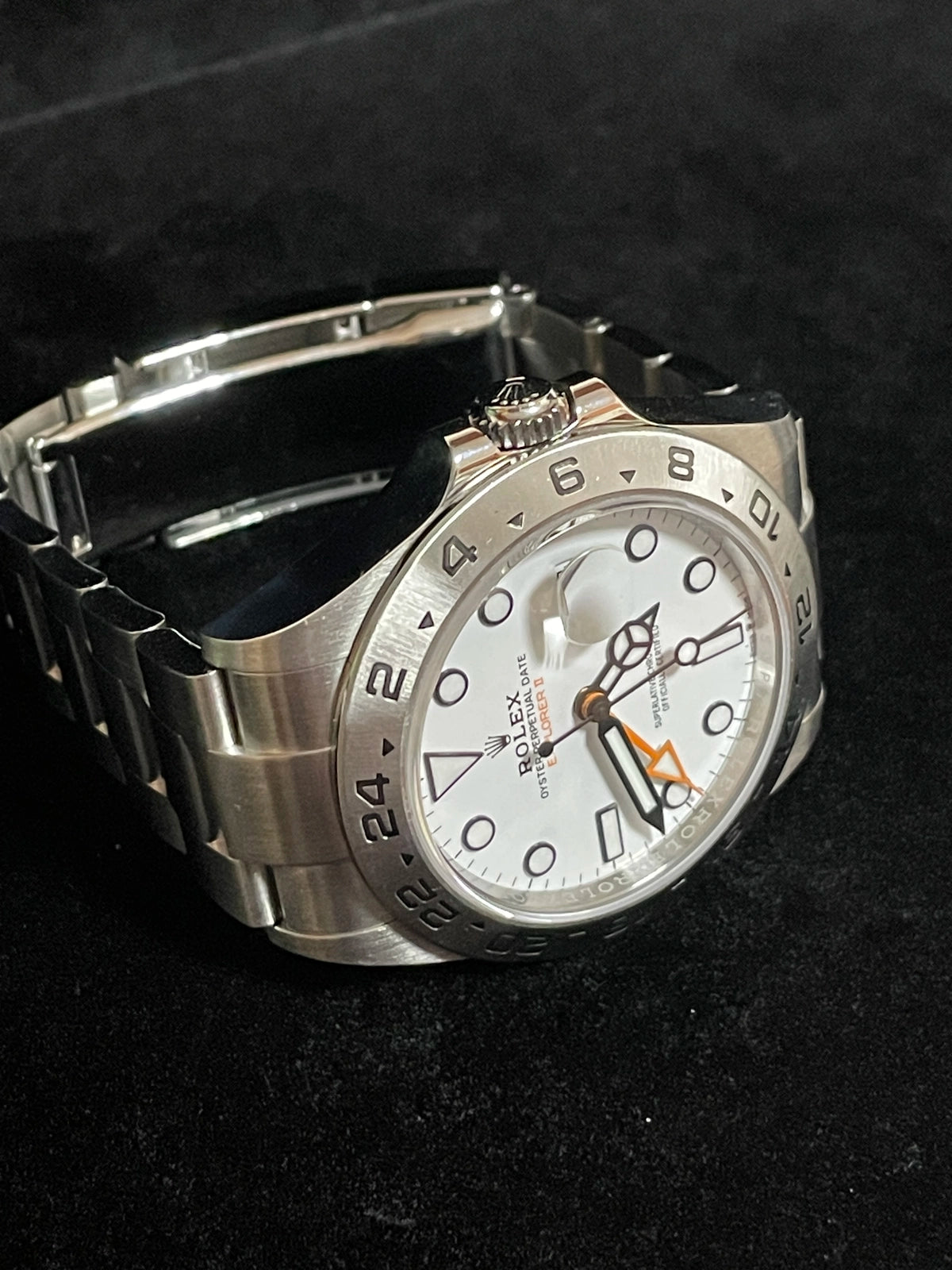 2025 Rolex Explorer II 226570 Polar White Dial SS Oyster No Papers 42mm