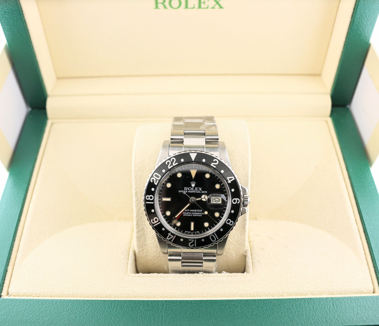1985 Rolex GMT-Master 16750 Patina Black Dial SS Oyster No Papers 40mm