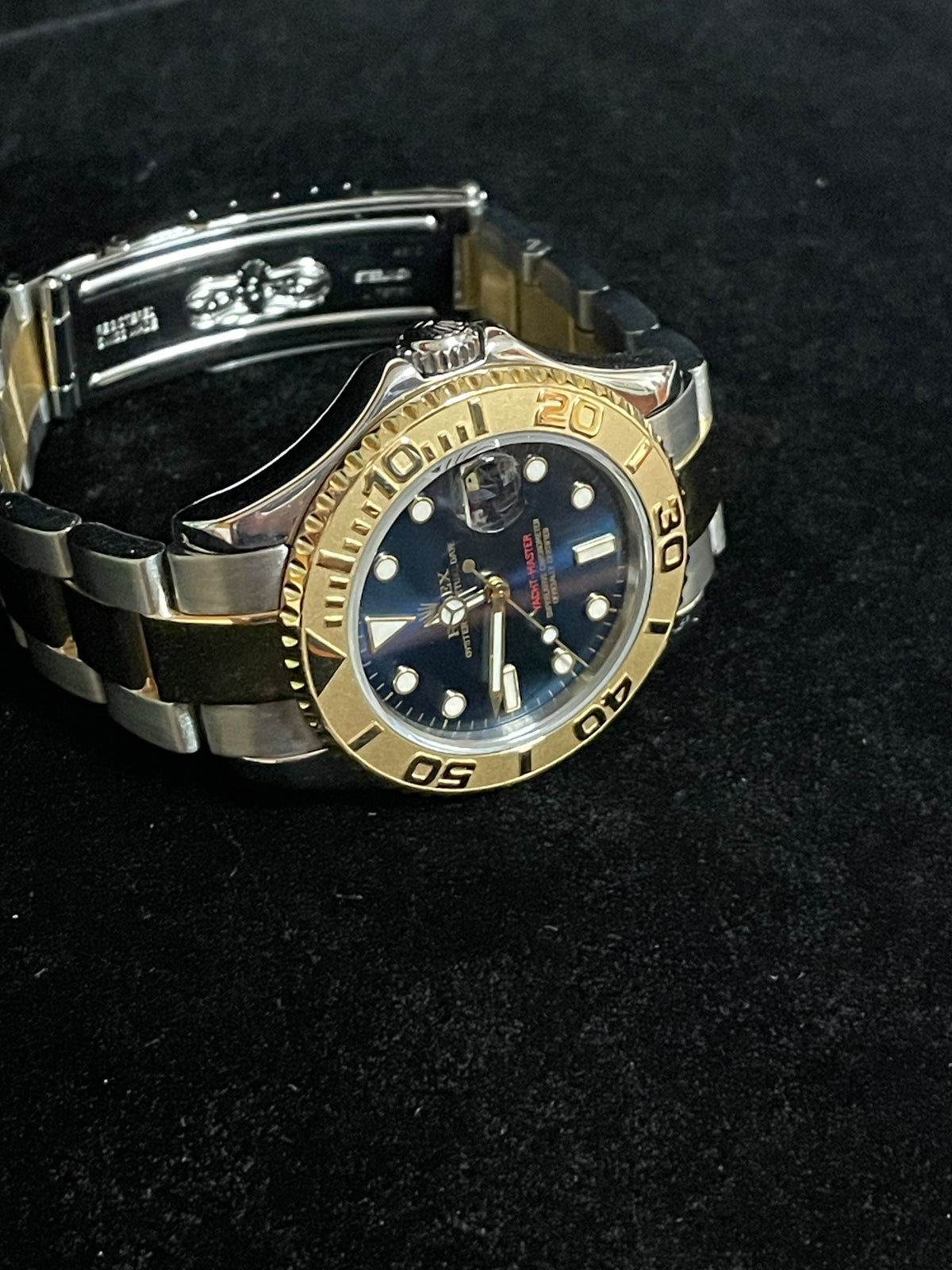 2000 Rolex Yacht-Master Midsize 168623 Blue Dial TT Oyster No Papers 35mm