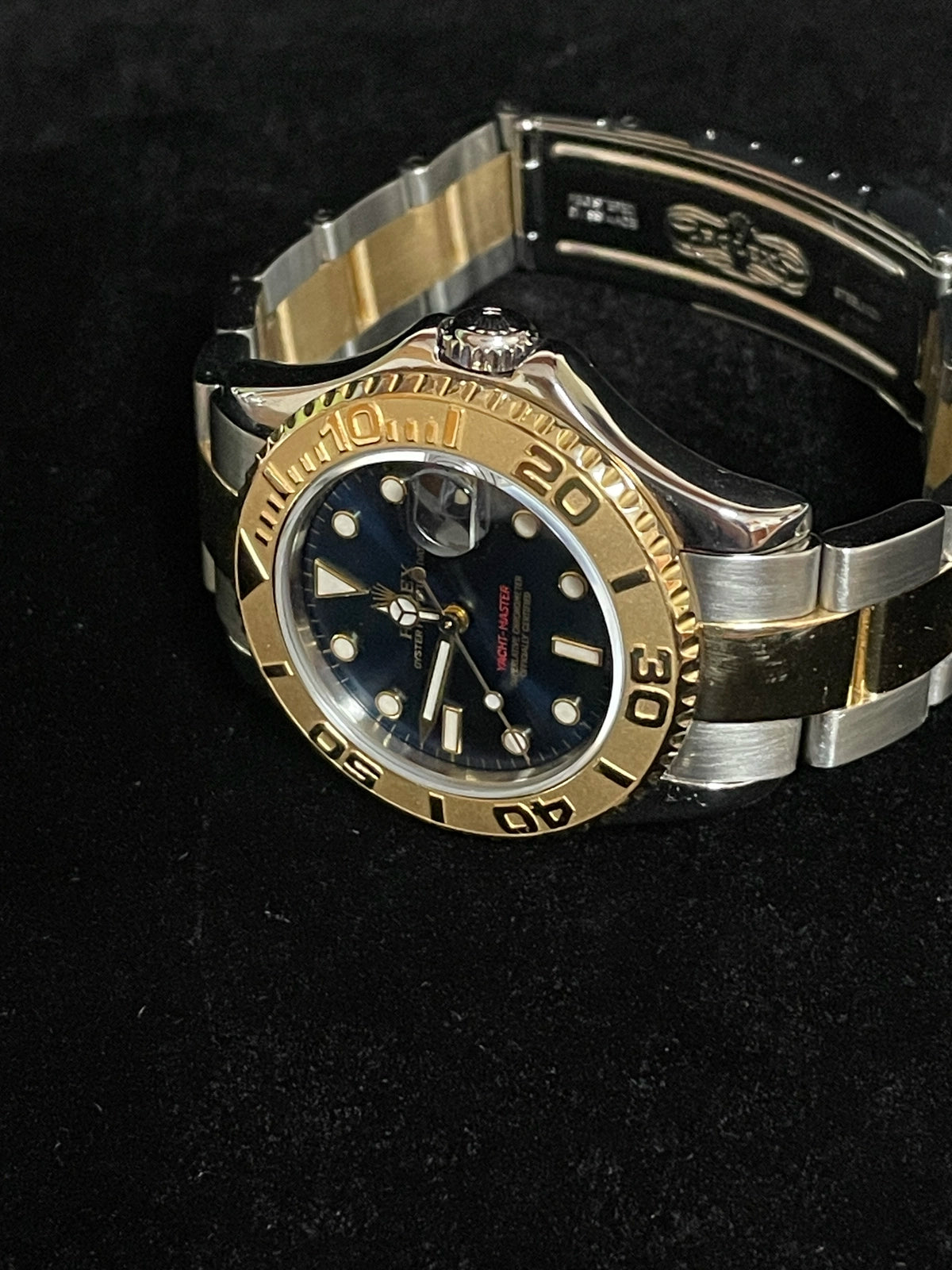 2000 Rolex Yacht-Master Midsize 168623 Blue Dial TT Oyster No Papers 35mm