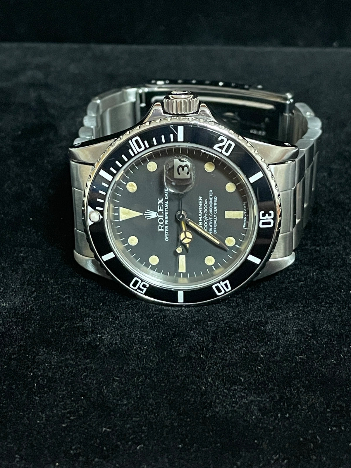 1982 Rolex Submariner 16800 Black Matte Patina Dial SS Oyster No Papers 40mm