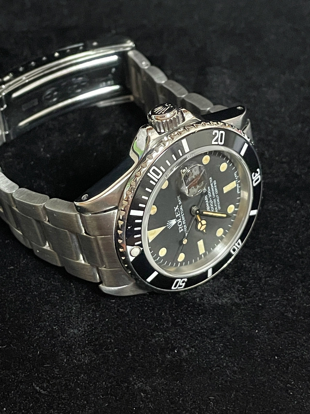 1982 Rolex Submariner 16800 Black Matte Patina Dial SS Oyster No Papers 40mm