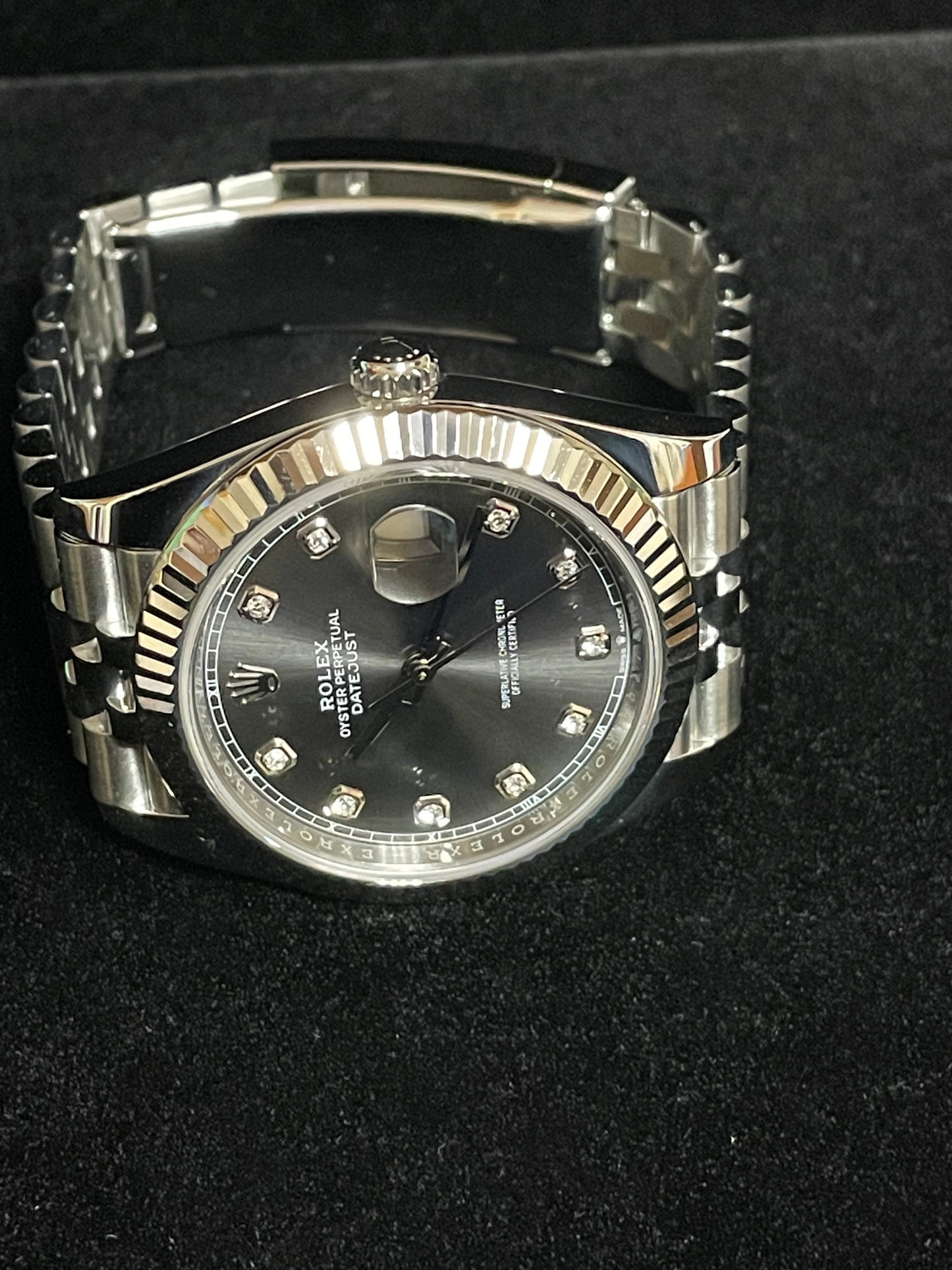 2023 Rolex Datejust 126334 Rhodium Diamond Dial SS Fluted Jubilee No Papers 41mm