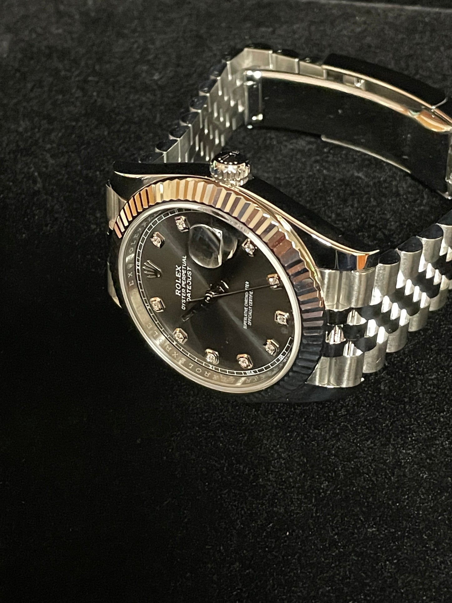2023 Rolex Datejust 126334 Rhodium Diamond Dial SS Fluted Jubilee No Papers 41mm