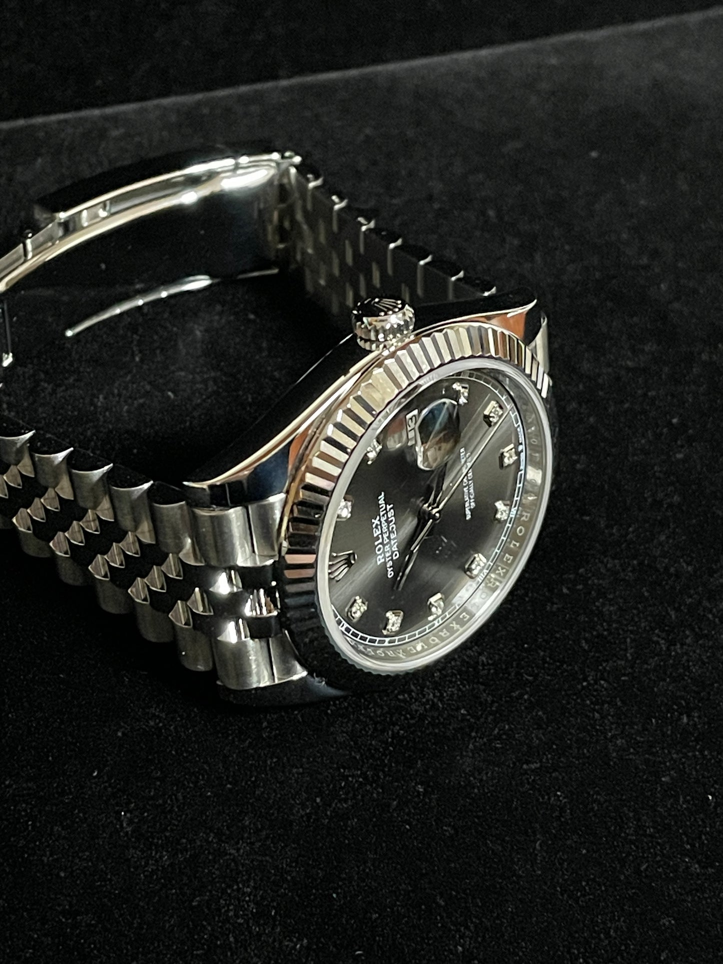 2023 Rolex Datejust 126334 Rhodium Diamond Dial SS Fluted Jubilee No Papers 41mm