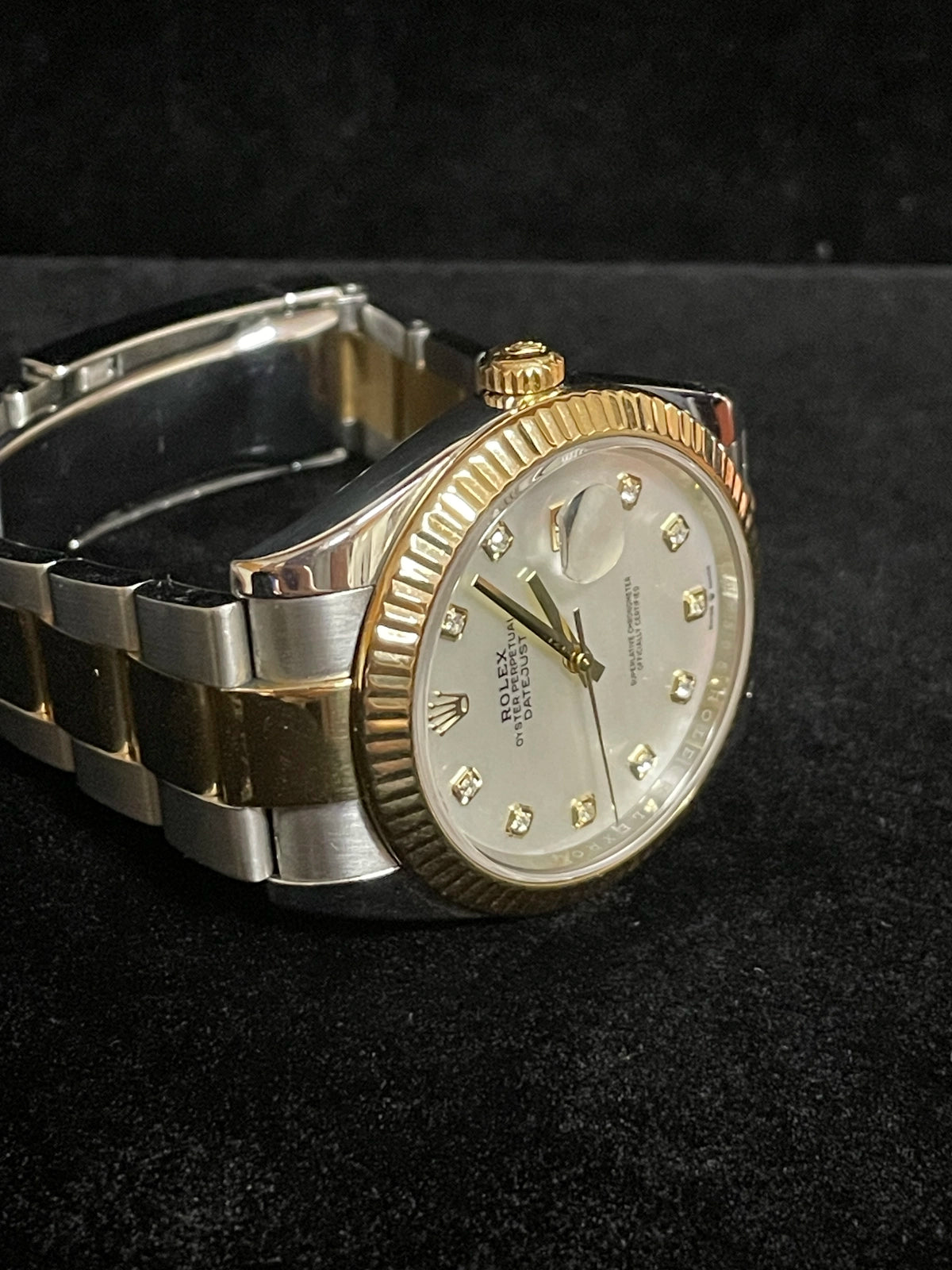 2019 Rolex Datejust 126333 White MOP Diamond Dial TT Oyster With Papers 41mm