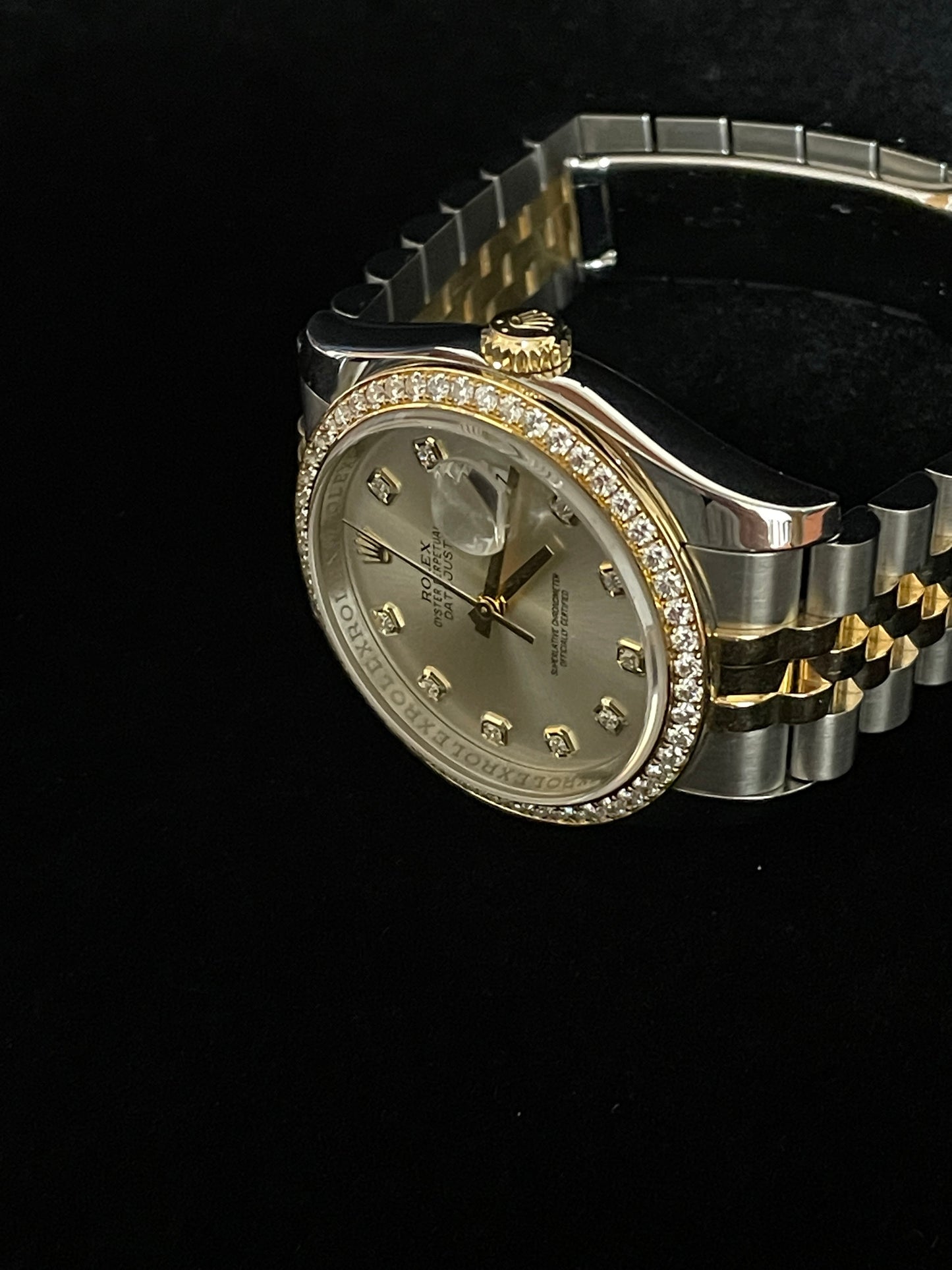 2017 Rolex Datejust 116243 Silver Diamond Dial and Bezel TT 18kt Jubilee 36mm