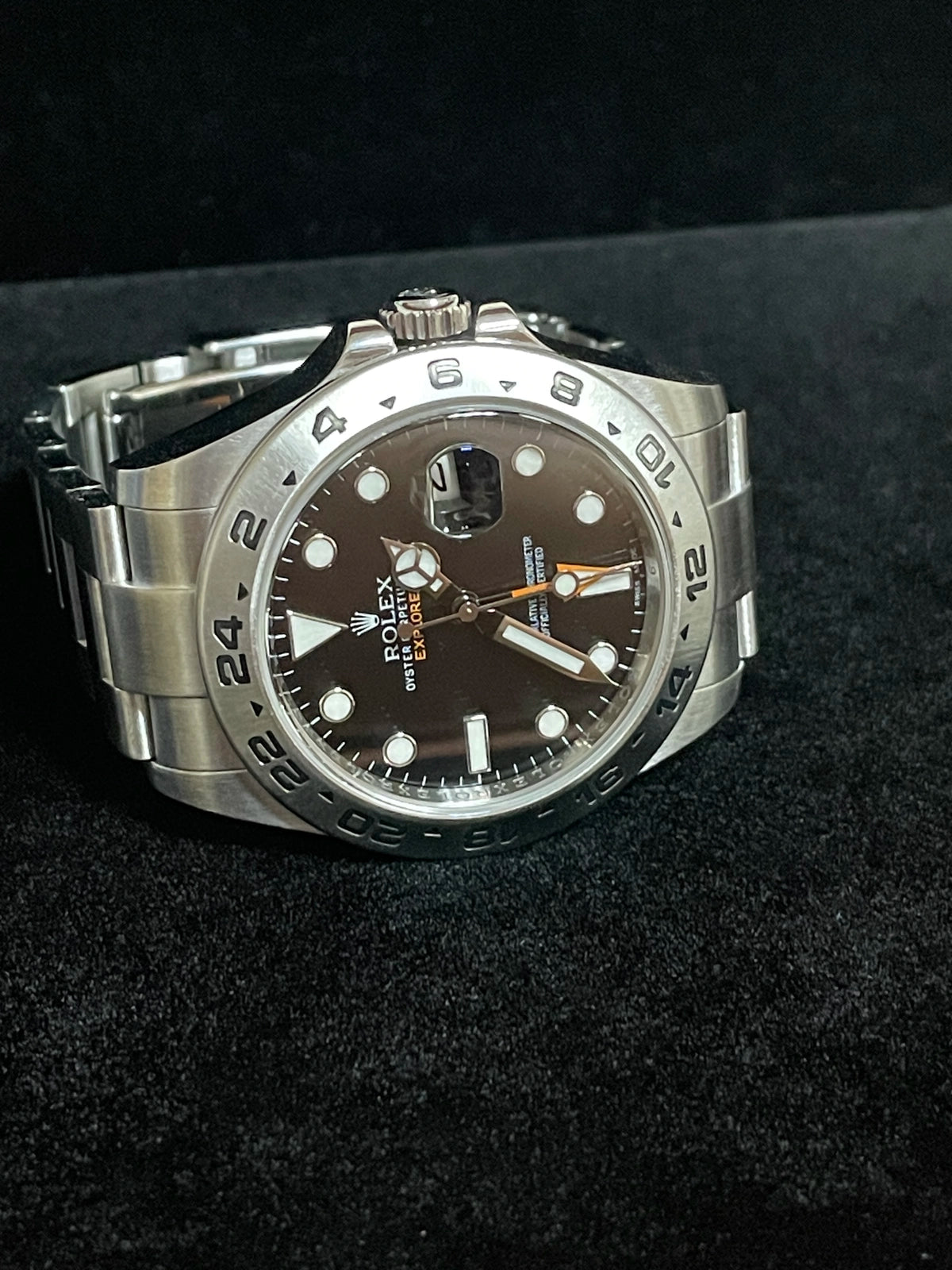 2015 Rolex Explorer II 216570 Black Dial SS Oyster No Papers 42mm