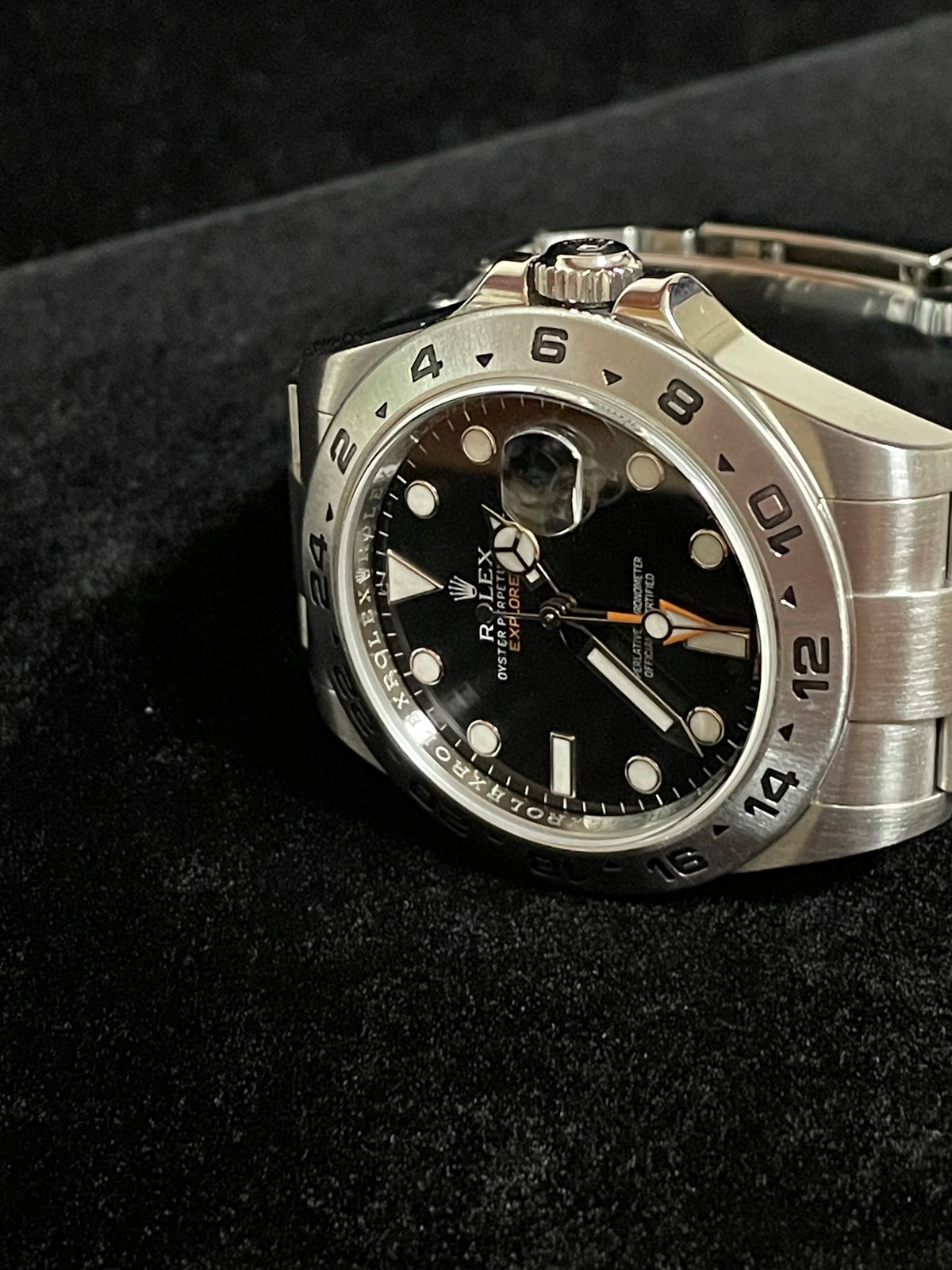 2015 Rolex Explorer II 216570 Black Dial SS Oyster No Papers 42mm