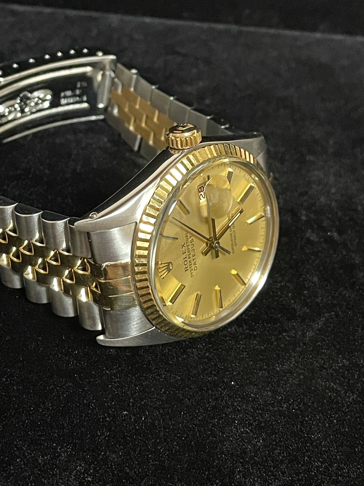 1987 Rolex Datejust 16013 Champagne Dial TT Jubilee No Papers 36mm