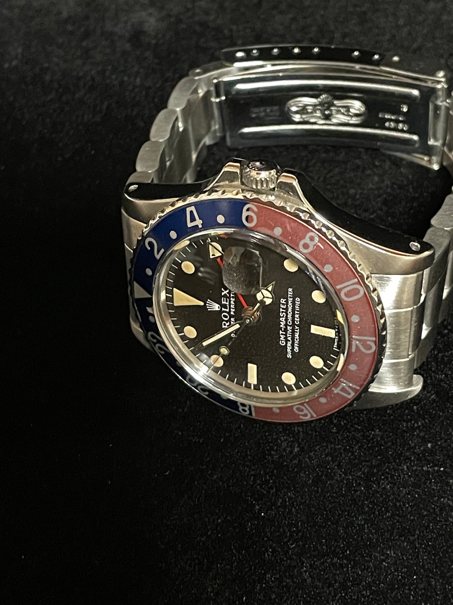 1970 Rolex GMT-Master Pepsi 1675 Black MK1 Long E Dial SS Oyster No Papers 40mm