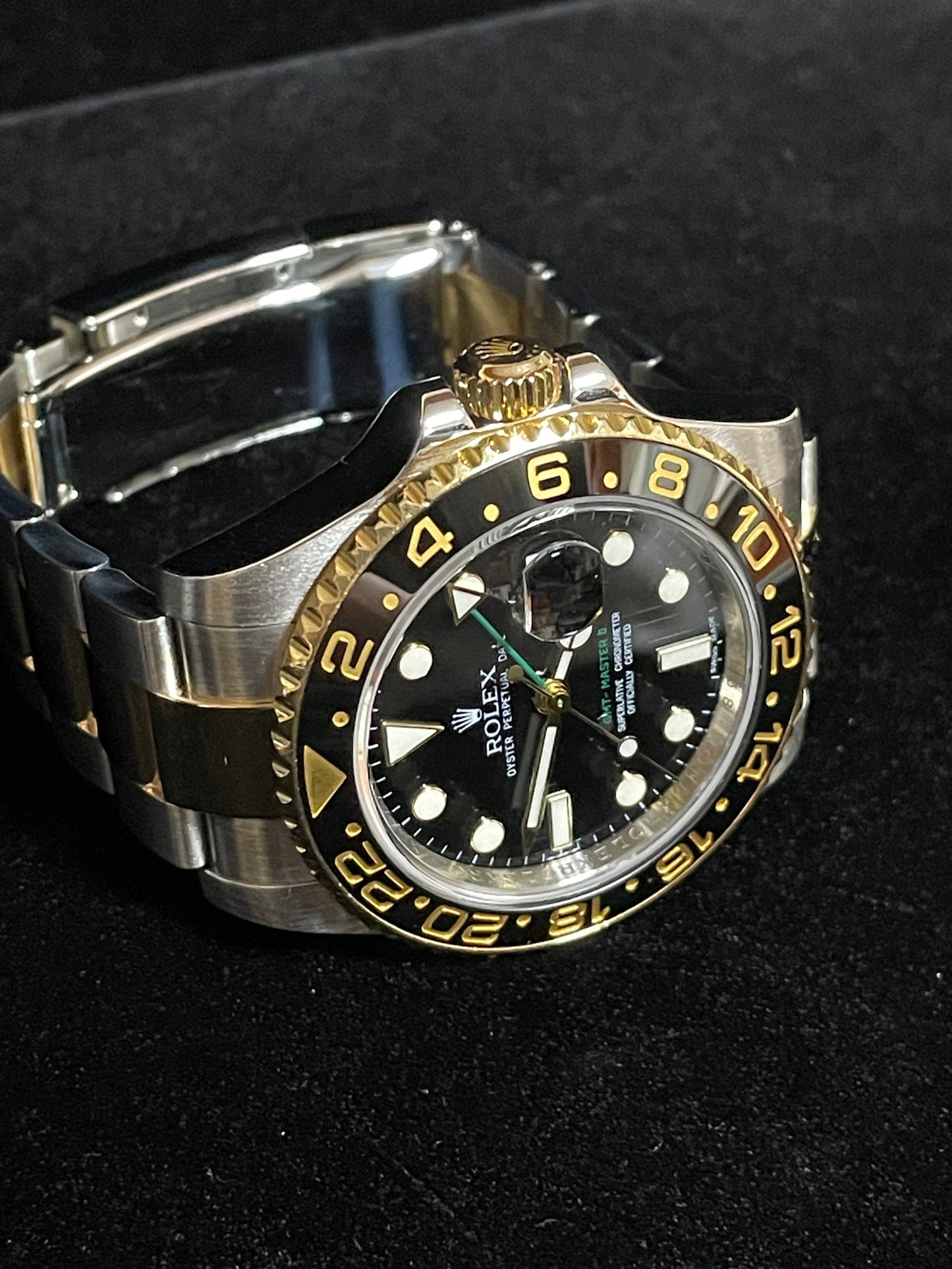 2009 Rolex GMT-Master II 116713 Black Dial TT 18kt Oyster No Papers 40mm