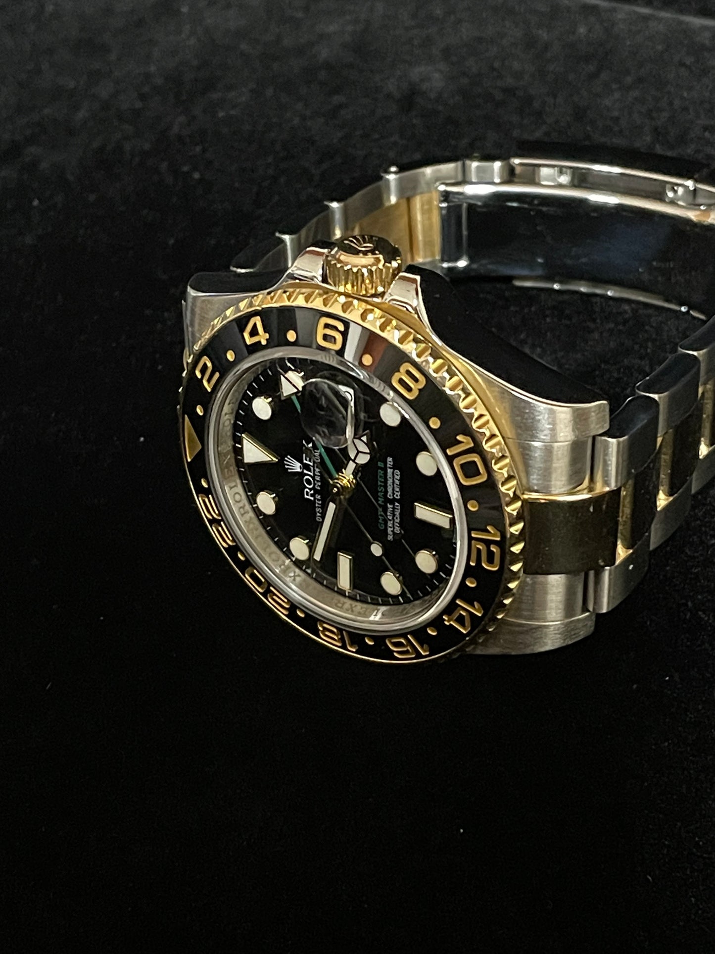 2009 Rolex GMT-Master II 116713 Black Dial TT 18kt Oyster No Papers 40mm
