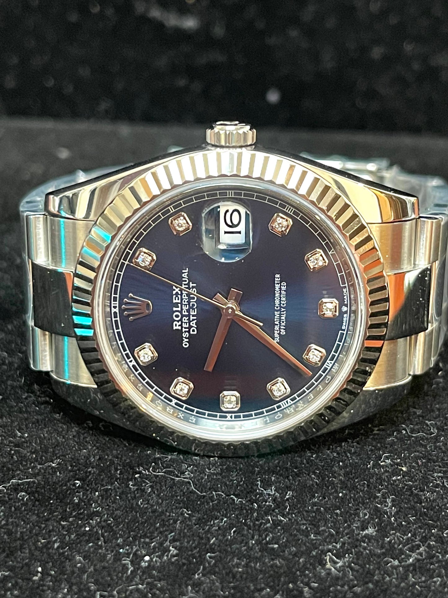 2021 Rolex Datejust 126334 Blue Diamond Dial SS Oyster No Papers 41mm