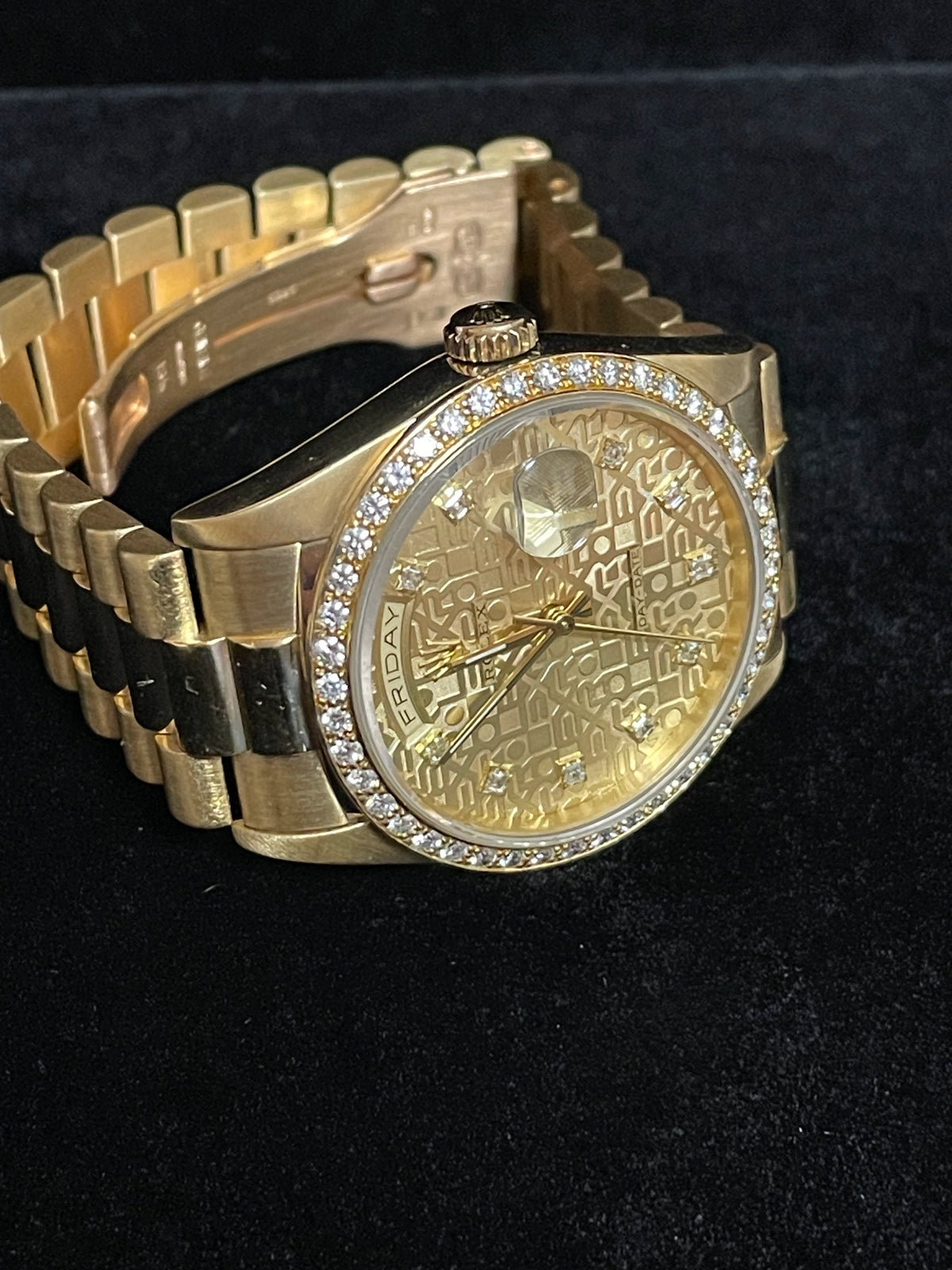 1989 Rolex Day-Date 18238 Champagne Jubilee Diamond Dial 18kt President 36mm
