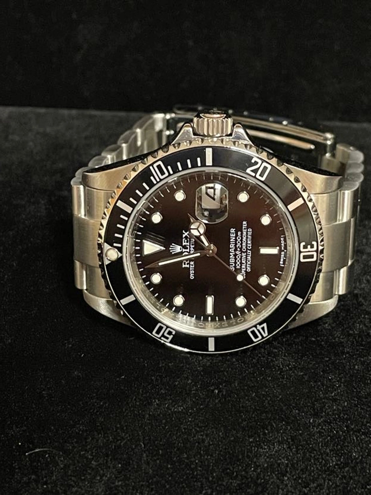 2008 Rolex Submariner 116610T Black Dial Engraved Rehault SS Oyster 40mm