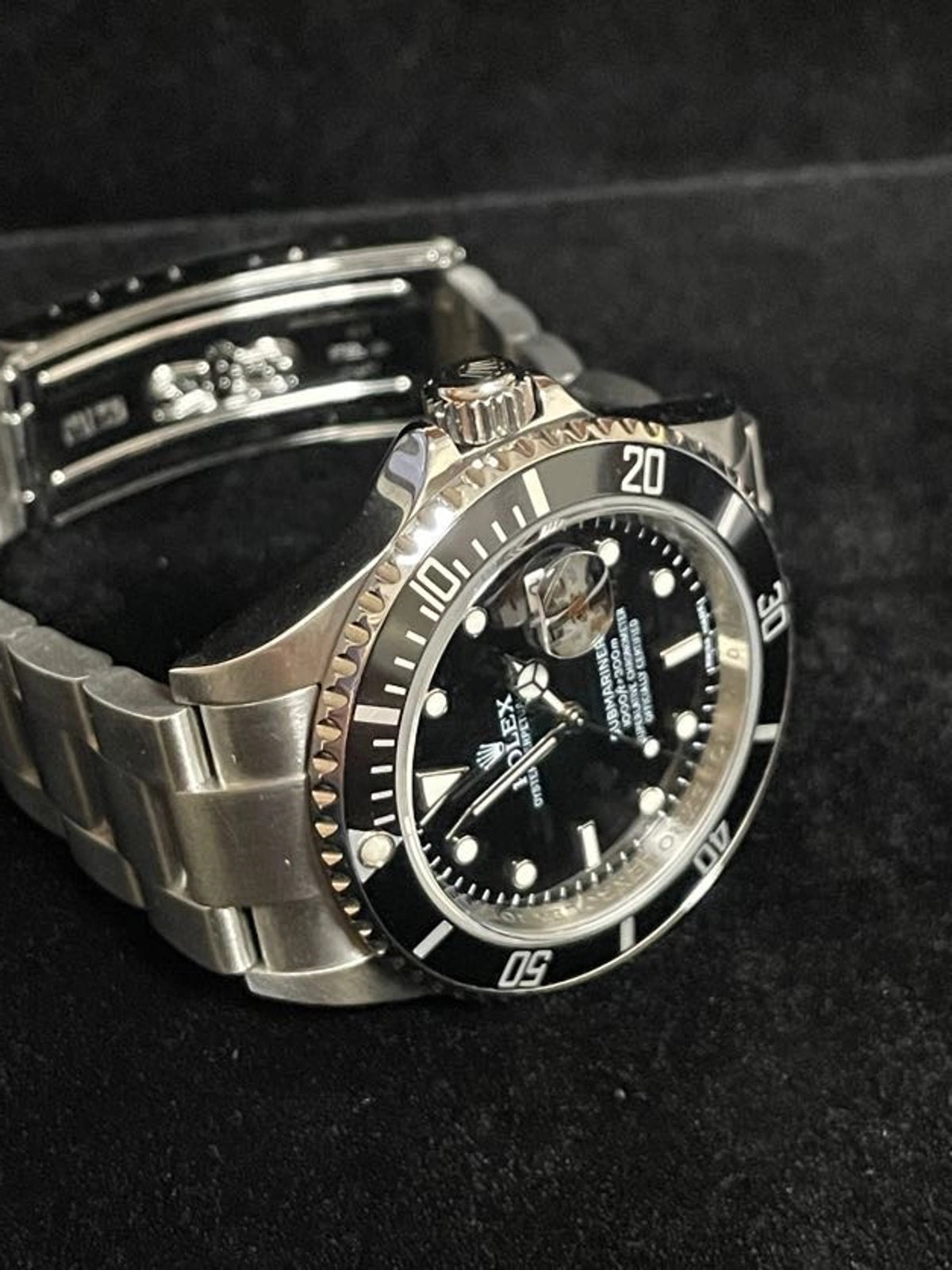 2008 Rolex Submariner 116610T Black Dial Engraved Rehault SS Oyster 40mm