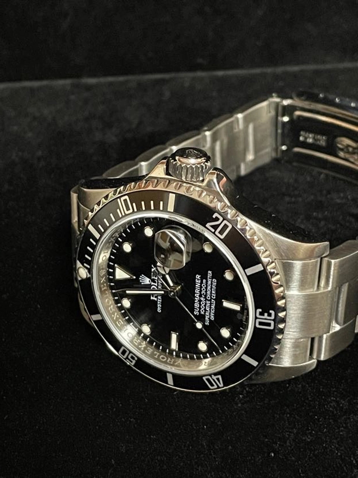 2008 Rolex Submariner 116610T Black Dial Engraved Rehault SS Oyster 40mm