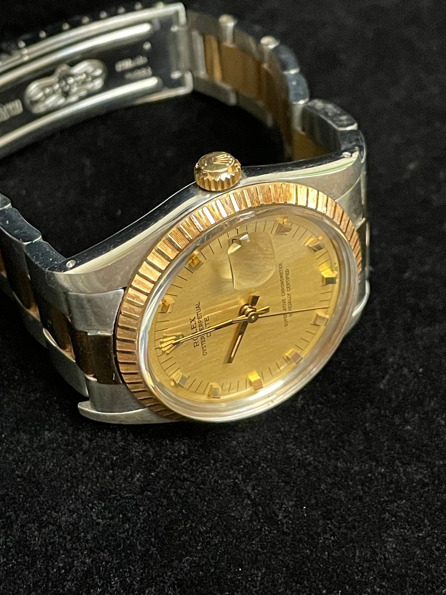 1981 Rolex Date 15053 Champagne Dial TT Rosey Patina Oyster No Papers 34mm