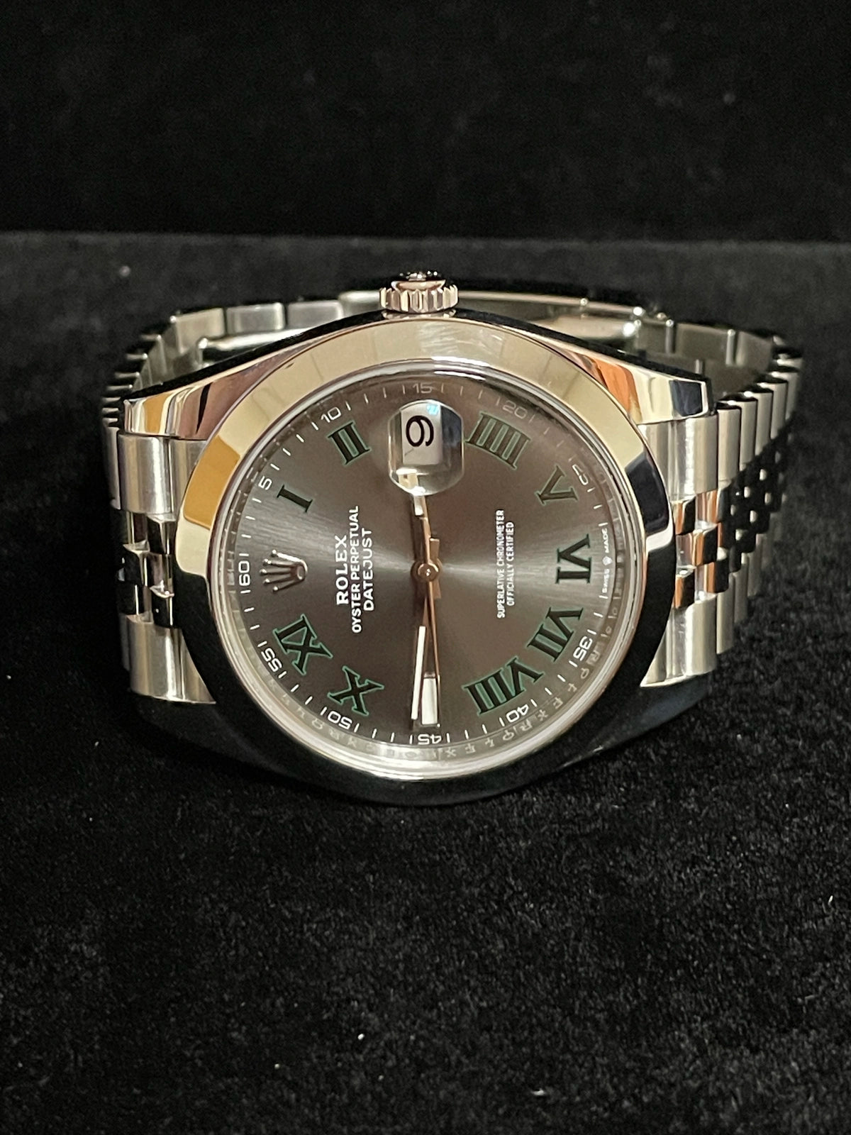 2023 Rolex Datejust 126300 Wimbledon Roman Dial SS Jubilee With Papers 41mm