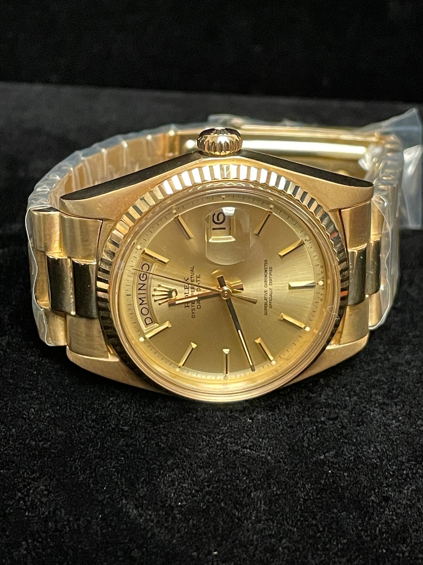 1972 Rolex Day-Date 1803 Champ Sigma Dial 18kt Spanish President No Papers 36mm