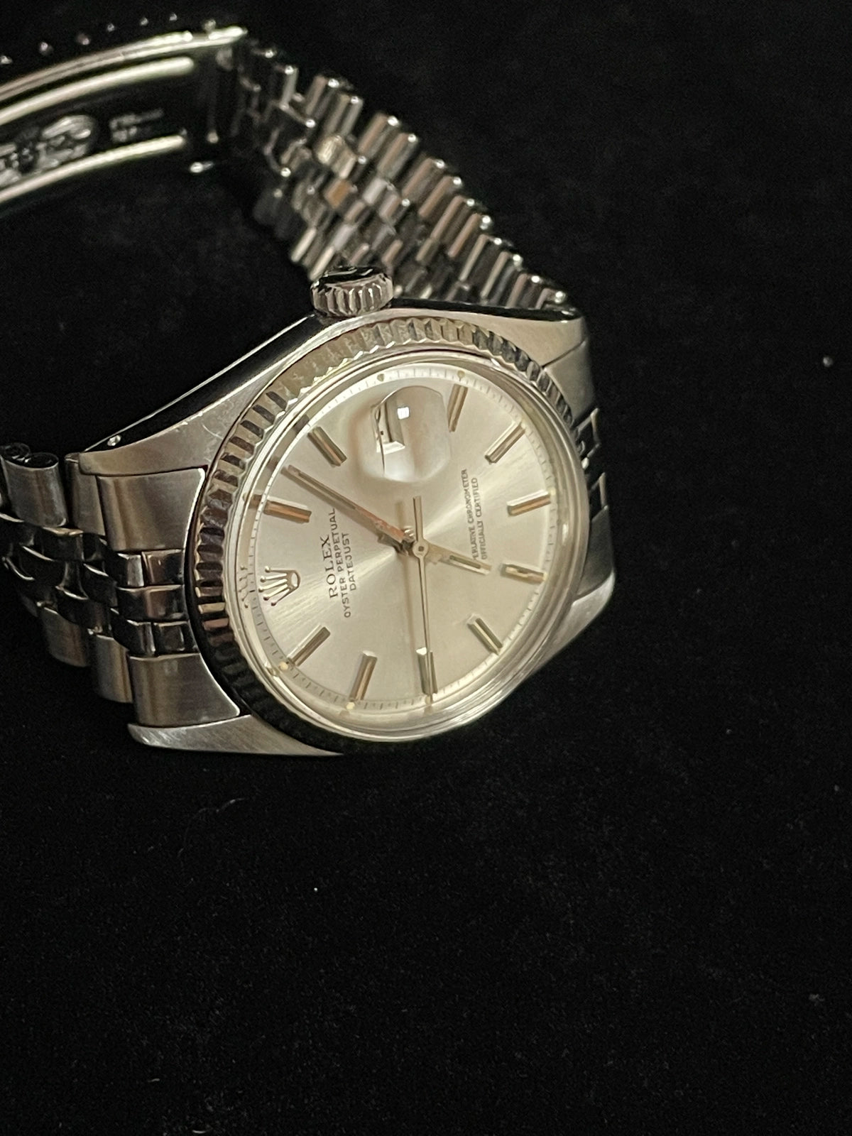 1973 Role Datejust 1601 Silver Sigma Dial SS Folded Jubilee No Papers 36mm