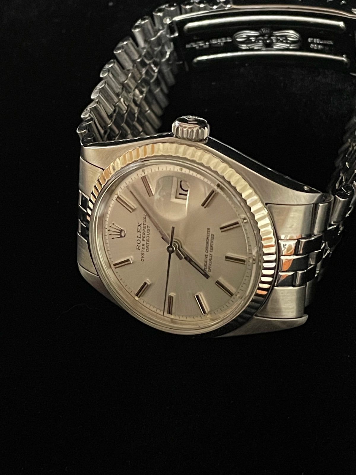 1973 Role Datejust 1601 Silver Sigma Dial SS Folded Jubilee No Papers 36mm