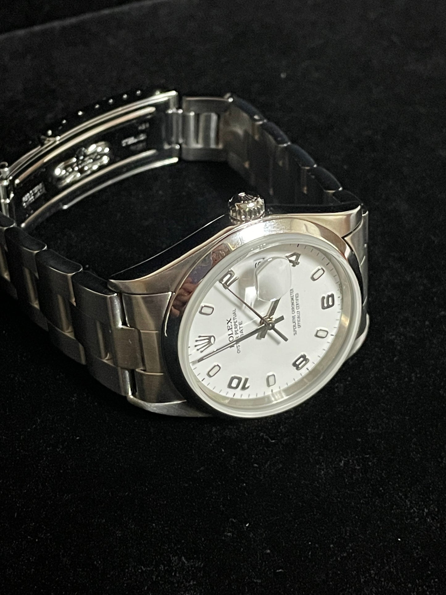 2000 Rolex Oyster Perpetual Date 15200 White Arabic Dial SS Oyster No Paper 34mm