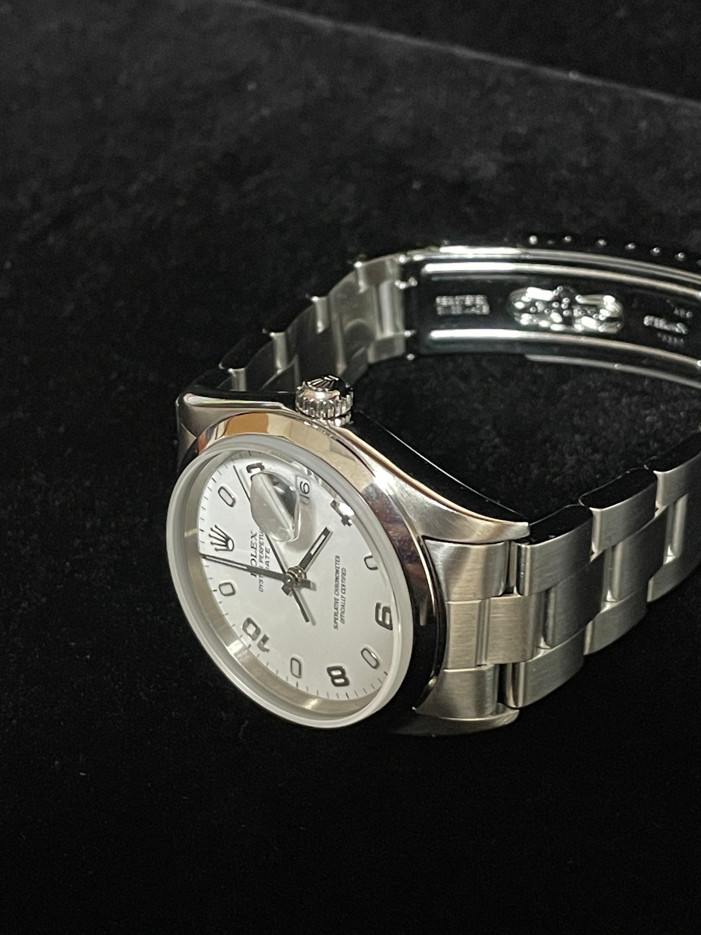 2000 Rolex Oyster Perpetual Date 15200 White Arabic Dial SS Oyster No Paper 34mm