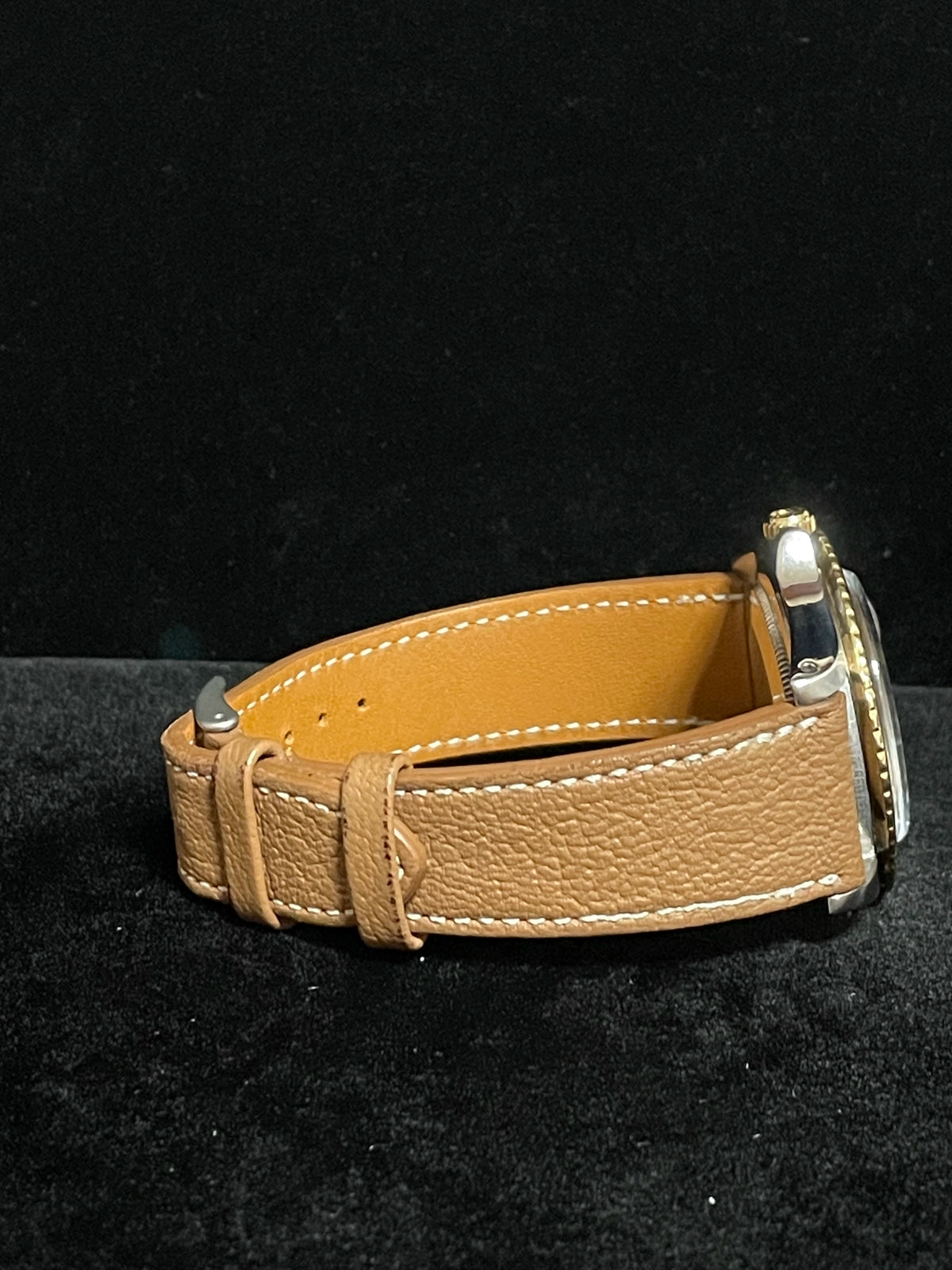 1971 Rolex GMT-Master 1675 Root Beer Nipple Dial Brown Leather Strap 40mm