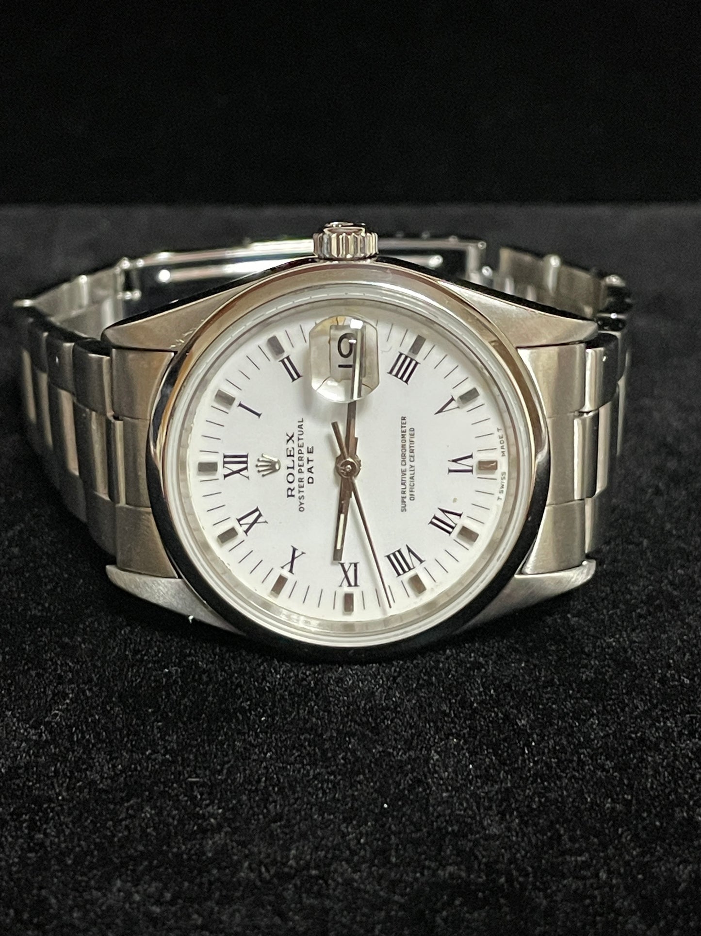 1984 Rolex Date 15200 White Roman Dial SS Oyster No Papers 34mm