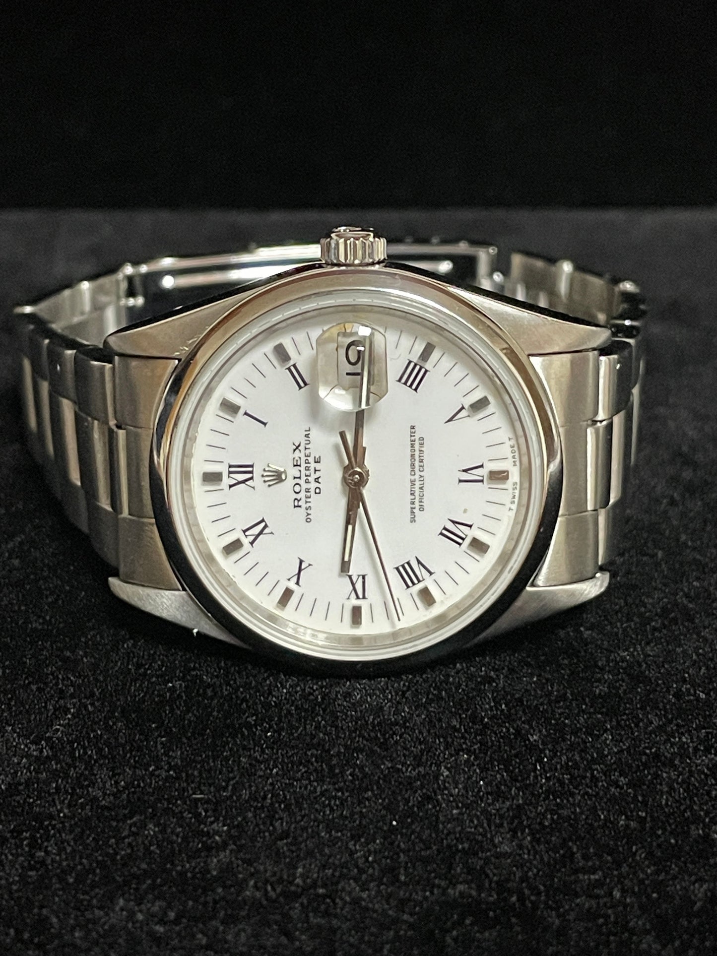 1984 Rolex Date 15200 White Roman Dial SS Oyster No Papers 34mm