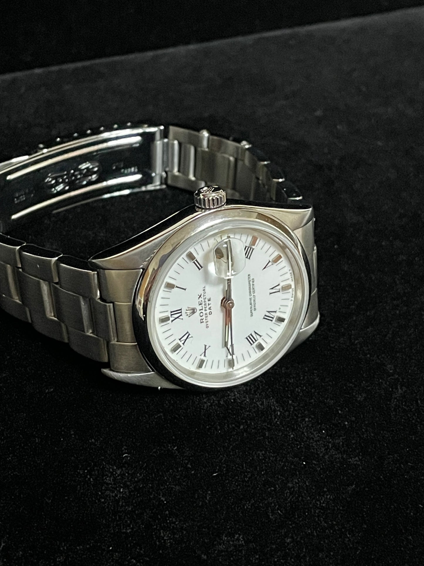 1984 Rolex Date 15200 White Roman Dial SS Oyster No Papers 34mm