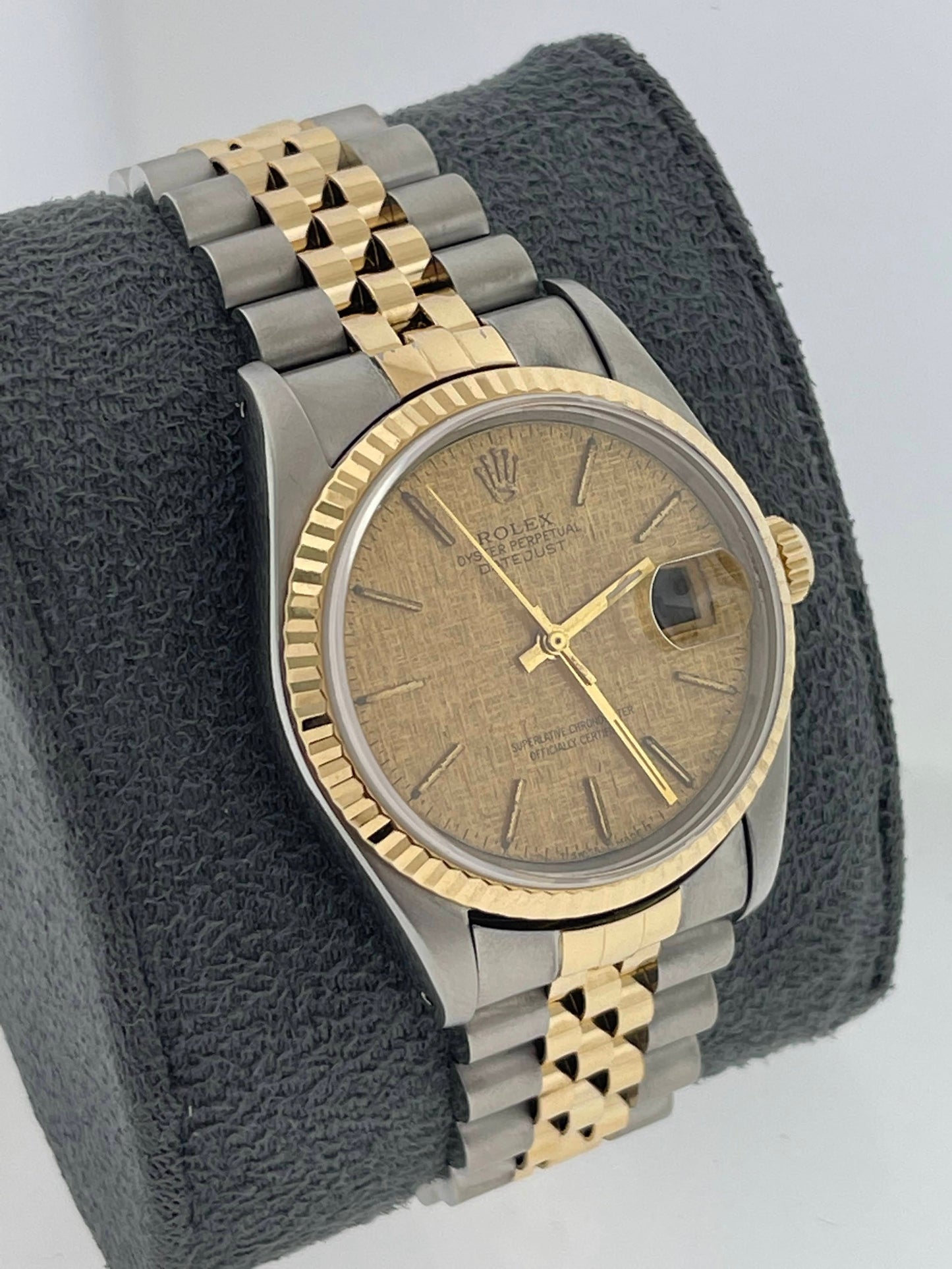 1991 Rolex Datejust 16233 Champagne Textured Dial No Papers 36mm