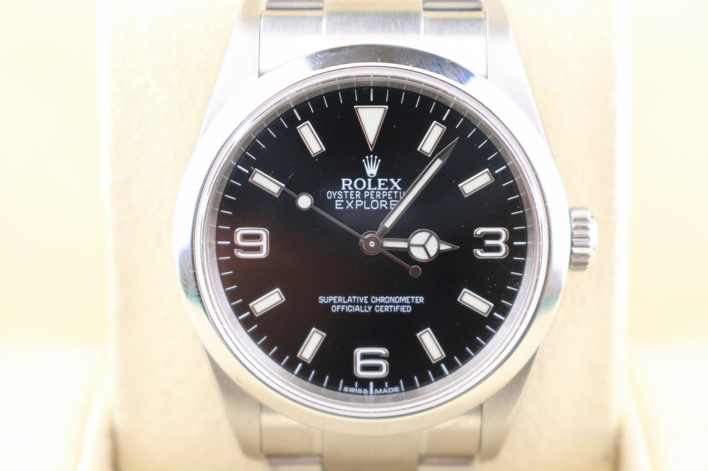 2004 Rolex Explorer 114270 Black Dial SS Oyster With Papers + 2013 RSC Card 36mm