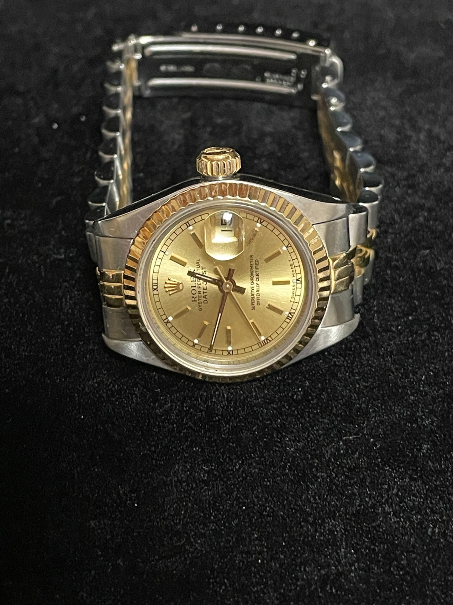 1987 Rolex Ladies Datejust 69173 Champagne Dial TT 18kt Jubilee No Papers 26mm