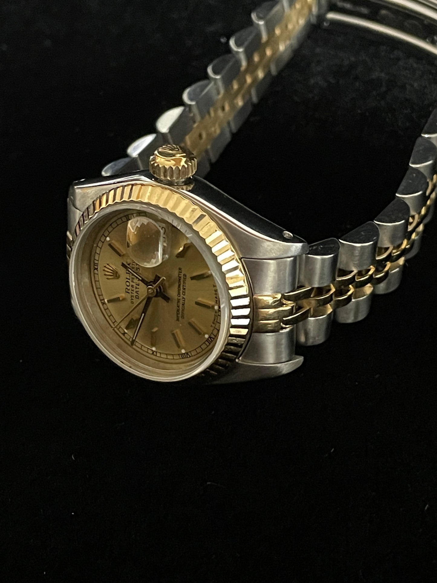 1987 Rolex Ladies Datejust 69173 Champagne Dial TT 18kt Jubilee No Papers 26mm